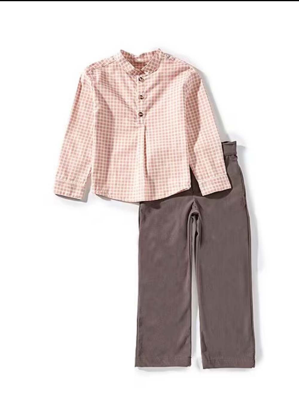 NWT Edgehill Collection Boys Checkered Long Sleeve Shirt and Pants Set Sz 5-
